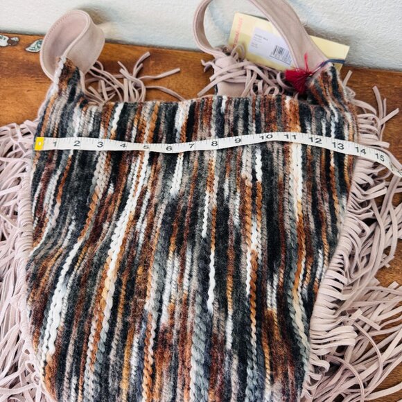 Johnny Was Bag Purse Elodie Suede Leather Fringe Boho Western Rodeo Textured EUC - Picture 17 of 17